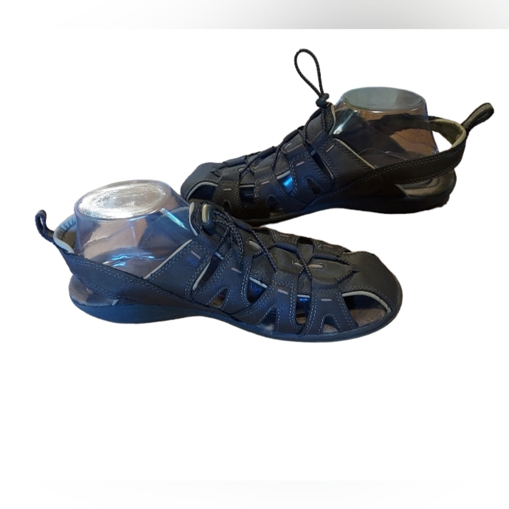 athletech sandals 10 Brown Strappy Comfort Casual Woman Shoes. (0081)☆